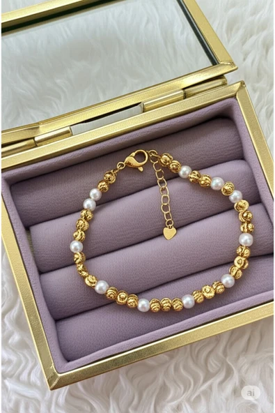 FAMEMUS ACCESSORY İnci Işıltısı Dorika Bileklik ürün görseli 1