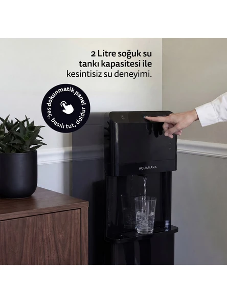 Aquamara - Dokunmatik Kontrollü Siyah Su Sebili ürün görseli 1