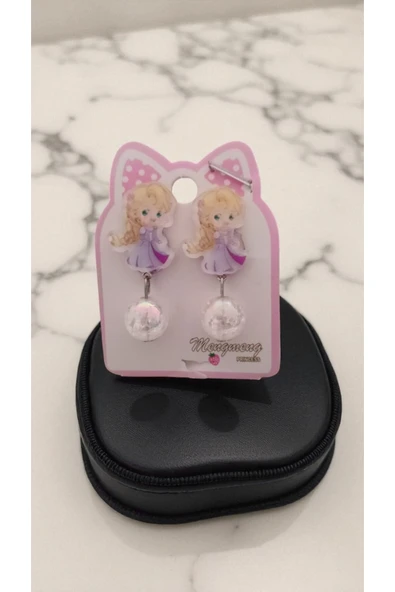 FAMEMUS ACCESSORY Sevimli Disney Prenses Figür İçi Simli Sallantılı Boncuk Klipsli ürün görseli 1