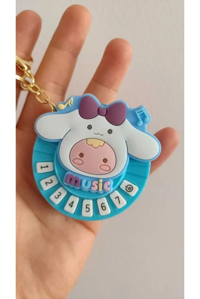 FAMEMUS ACCESSORY Işıklı Sesli Tuşlu cinnamoroll Anahtarlık ürün görseli 1