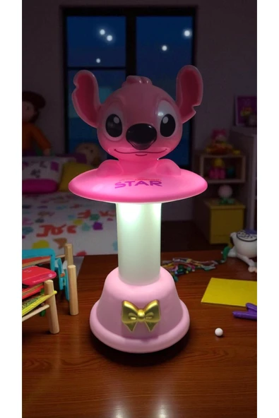 FAMEMUS ACCESSORY Stitch Kafa Sallayan Gece Lambası Boyut: 18 cm ürün görseli 1