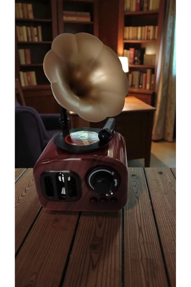 FAMEMUS ACCESSORY Gramafon Hediyelik ve Dekor Süs Müzik Kutusu Boyutu 20 cm *10 cm ürün görseli 1