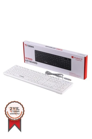 Torima Kablolu Q Klavye Bilgisayar Ofis Klavyesi TK02 Siyah ürün görseli 1