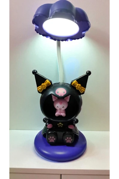 FAMEMUS ACCESSORY Kuromi Masa Üzeri Gece Lambası Siyah Renk Ürün boyut:28cm ürün görseli 1