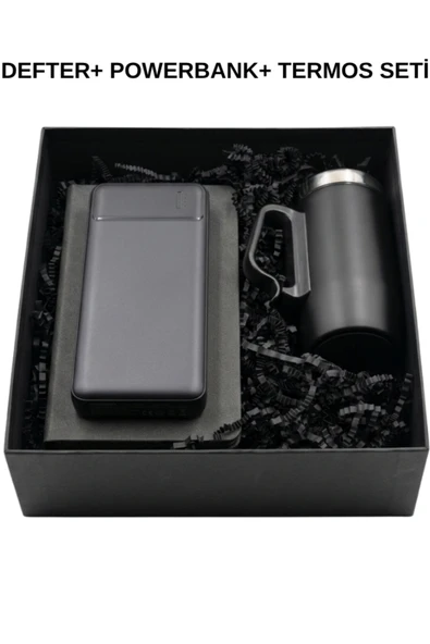 Hediye Defter Mini Termos Powerbank Seti SET T7 ürün görseli 1