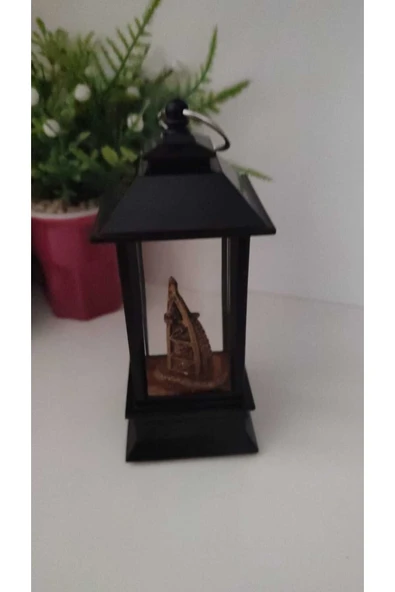 FAMEMUS ACCESSORY Dekoratif ışıklı Sulu ve Işıklı cam kule boyutu 12 cm ürün görseli 1