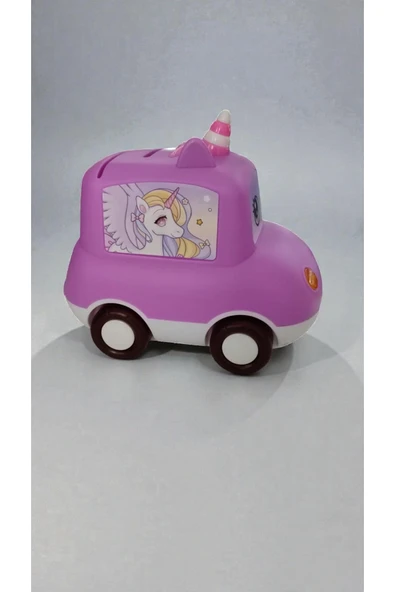 FAMEMUS ACCESSORY Unicorn Araba Şeklinde Şİfreli Kumbara boyutu 15 cm ürün görseli 1
