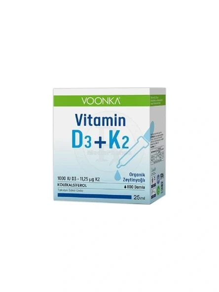 Voonka Vitamin D3+K2 Damla 25 ml ürün görseli 1