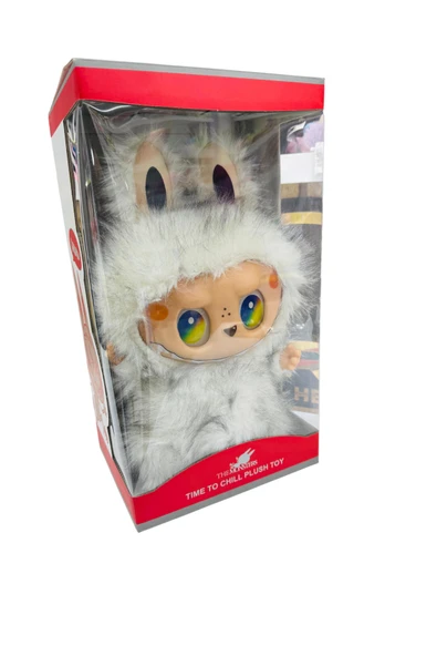 FAMEMUS ACCESSORY Büyük boy 40 cm boyutunda Baba labubu peluş özel kutusunda ürün görseli 1