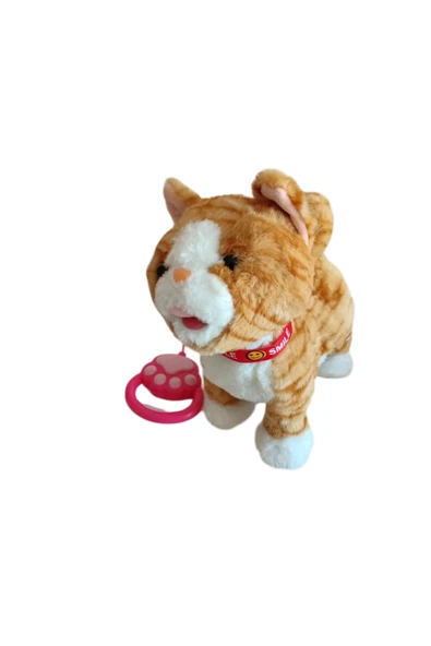 FAMEMUS ACCESSORY Tasmalı Ses Kayıt Eden Kafa OKŞAYINCA miyav kuyruk Salllayan Müzik iile Yürür BÜYÜKBOY :30CM PİLLİ ürün görseli 1