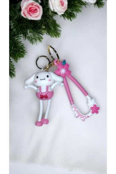 FAMEMUS ACCESSORY 3D Büyük boy Sevimli Cinnamoroll Anahtarlık / Çanta Süsü ürün görseli 1