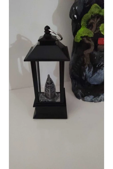 FAMEMUS ACCESSORY Dekoratif ışıklı Sulu ve Işıklı cam kule boyutu 12 cm ürün görseli 1