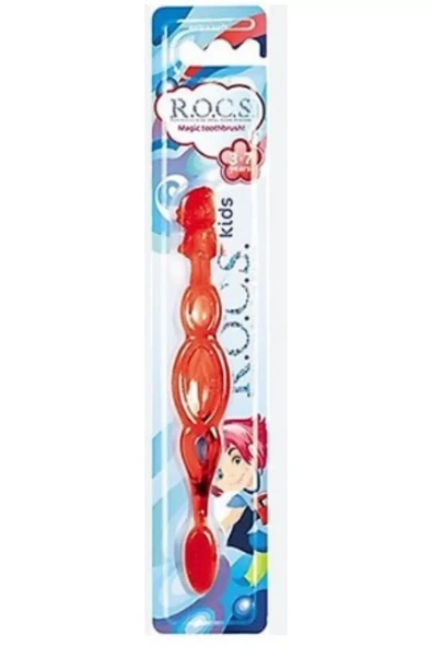 Rocs Kids 3-7 Yaş Ekstra Yumuşak Diş Fırçası Kırmızı ürün görseli 1