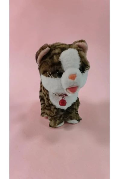 FAMEMUS ACCESSORY Sese Duyarlı Hareket Eden Sesli Kedicik VİDİOSUNU İZLEYİN 25CM BOYUTU ürün görseli 1