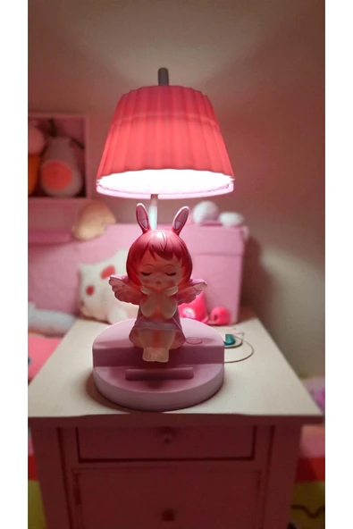 FAMEMUS ACCESSORY Melek Fiğürlü Masa Üzeri Gece Lambası ürün görseli 1