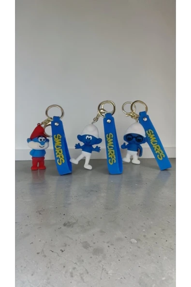 FAMEMUS ACCESSORY | Sevimli şirinler Silikon Anahtarlık & Çanta Süsü. 1 adet gönderim model karışık gelir. ürün görseli 1
