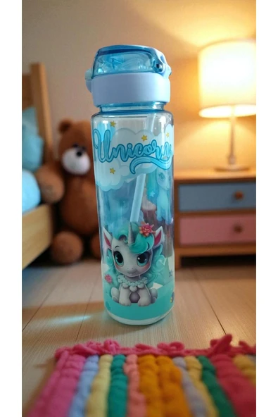 FAMEMUS ACCESSORY Unicorn 800 ML İpsiz Çanta Yanı Kaliteli Suluk Matara ürün görseli 1