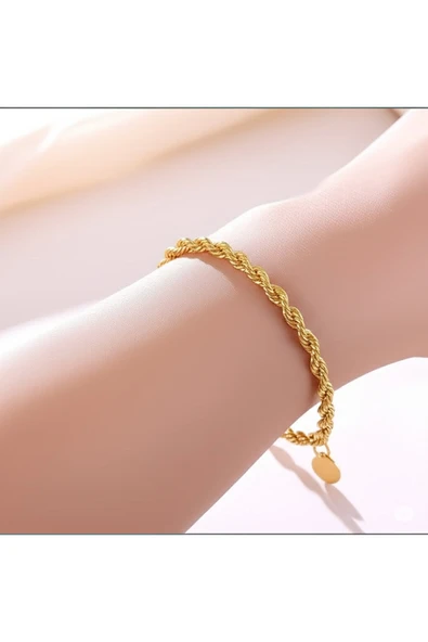 FAMEMUS ACCESSORY Sevgililer Gününü ve Özel Günlere Kadın Renkli Burgu Model Çelik Bileklik ürün görseli 1