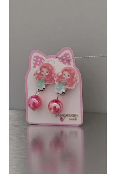 FAMEMUS ACCESSORY Sevimli Disney Prenses Figür İçi Simli Sallantılı Boncuk Klipsli ürün görseli 1