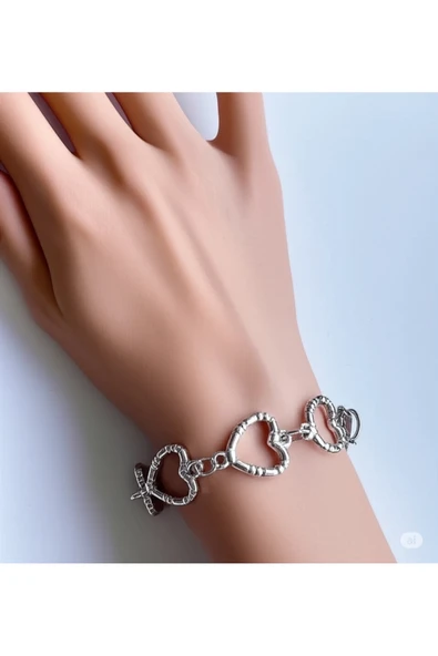 FAMEMUS ACCESSORY Kalpli Gümüş Renk Kadın Bileklik ürün görseli 1