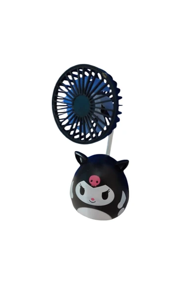 FAMEMUS ACCESSORY Kuromi Figürlü Mini Masaüstü USB Fan – Taşınabilir Tasarım Hediyelik eşya Doğum günü ürün görseli 1