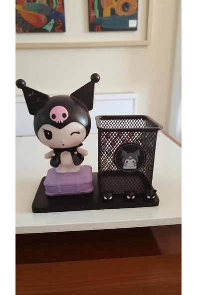 FAMEMUS ACCESSORY Kuromi Çok Şık Masa Üzerini Şekillendiren Kalemlik boyutu: 16*20 cm ürün görseli 1