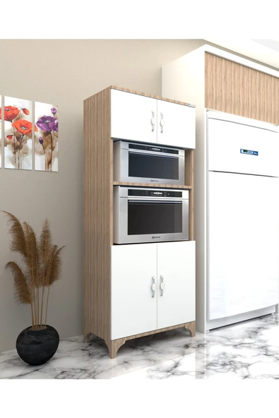Buzkan Mobilya % 100 Mdf Çok Amaçlı Dolap, Fırın Ve Mikro Fırınlık Dolap_ dikmecevizkpkbyz ürün görseli 1