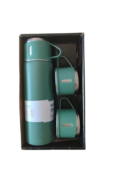 FAMEMUS ACCESSORY Çelik Termos 500 ml İki yedek Bardak Sıcağı Sıcak Soğuk ürünü Soğuk Tutma ürün görseli 1