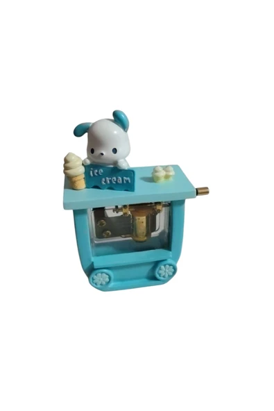 FAMEMUS ACCESSORY Cinnamoroll Pompompurin Kuromi Sevimli Dondurma Arabası Müzik Kutusu (Mavi) ürün görseli 1