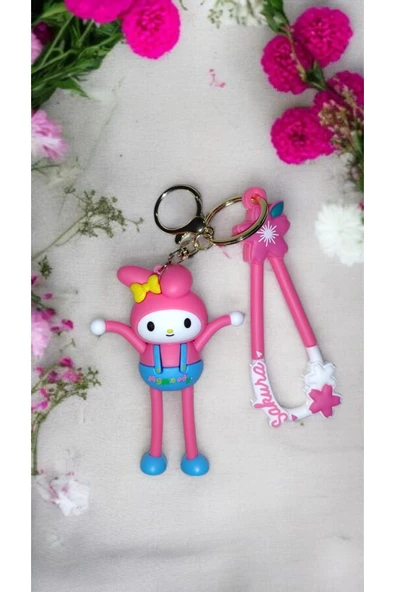 FAMEMUS ACCESSORY 3D Büyük boy My Melody Anahtarlık - Silikon Figürlü ve Çanta Aksesuar ürün görseli 1