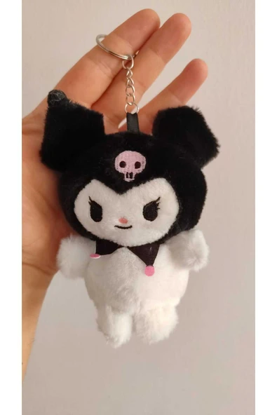 FAMEMUS ACCESSORY Kuromi Peluş Oyuncak Anahtarlık 15 cm ürün görseli 1