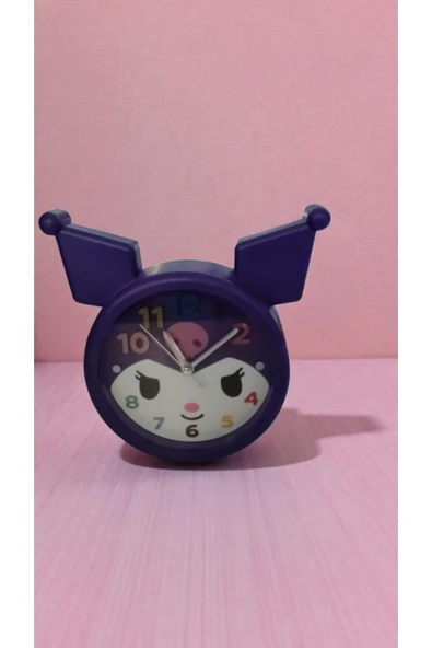 FAMEMUS ACCESSORY Kuromi Masa Üzeri Çalar Saat Büyük Boy 17cm *17 cm Renk karışık gelir ürün görseli 1