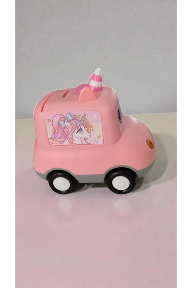 FAMEMUS ACCESSORY Unicorn Araba Şeklinde Şİfreli Kumbara boyutu 15 cm ürün görseli 1