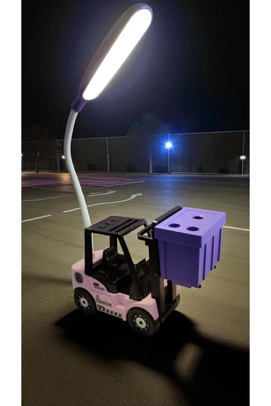 FAMEMUS ACCESSORY Forklift Şeklinde Masa Üzeri Çok Şık tekerlek hareket etmez kalemtraşlı boyutu 25*14 cm ürün görseli 1