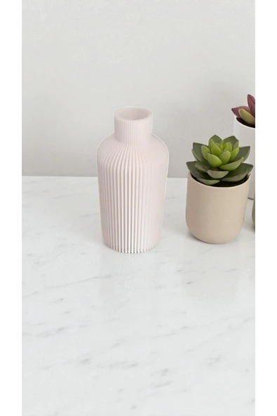 FAMEMUS ACCESSORY Modern Dekoratif 3D Silikon Vazo – Beyaz ürün görseli 1