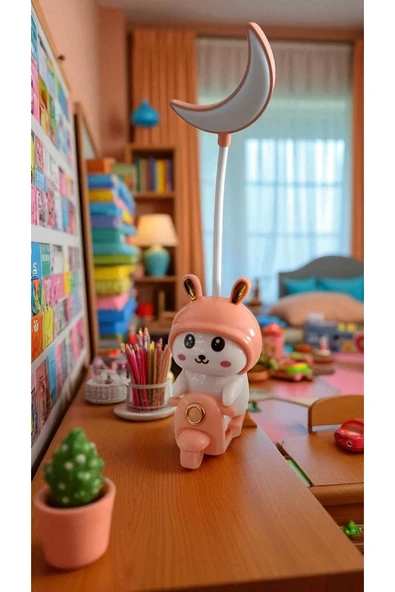 FAMEMUS ACCESSORY Sevimli Tavşan Masa Üzeri Gece Lambası boyut 30cm ürün görseli 1