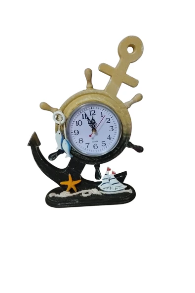 FAMEMUS ACCESSORY Yelken Marin Dekor Saat Biblo Hediyelik Ürün Boyut: 3cm ürün görseli 1