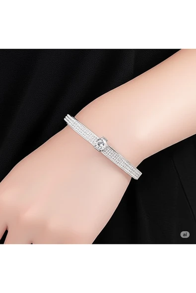 FAMEMUS ACCESSORY Çelik Kadın Bileklik – Zarif ve Işıltılı Tasarım ürün görseli 1