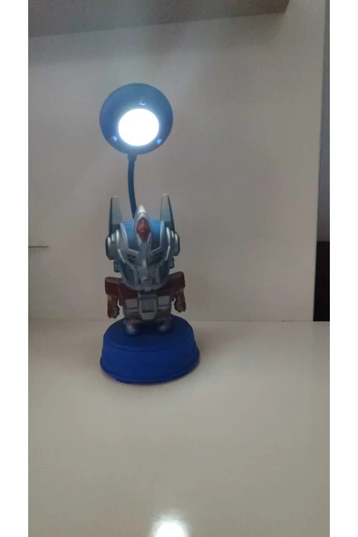FAMEMUS ACCESSORY Savaşcı Robot Masa Üstü Gece Lambası Mavi Renk ürün görseli 1