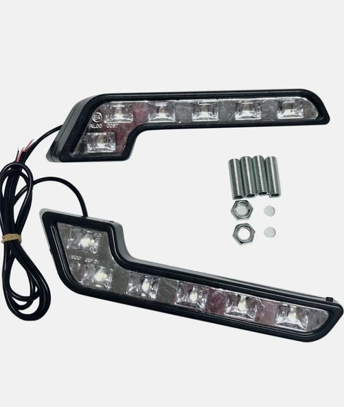 6 LED’li Gündüz farı L model LED’li 2 adet BEYAZ ürün görseli 1