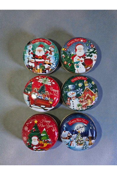 FAMEMUS ACCESSORY Kokulu Teneke Mum model karışık gelir ve 1 adet gönderim yapılır yılbaşı noel kardan adam ürün görseli 1
