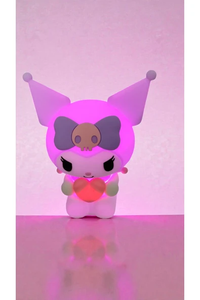 FAMEMUS ACCESSORY Kuromi Kaliteli Masa Gece Lambası Boyut:12 cm ürün görseli 1