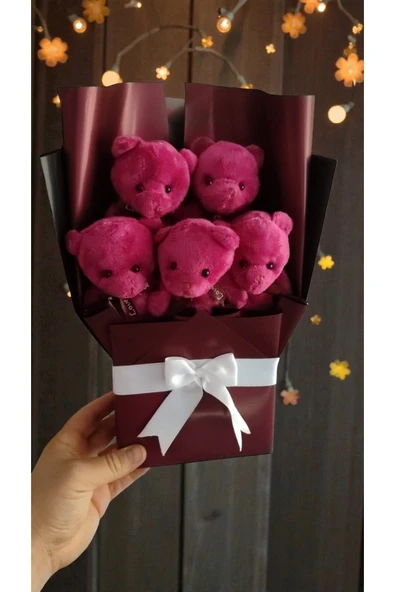 FAMEMUS ACCESSORY Sevgililer ve Doğum Gününe Özel Ayıcıklı Buket ürün görseli 1