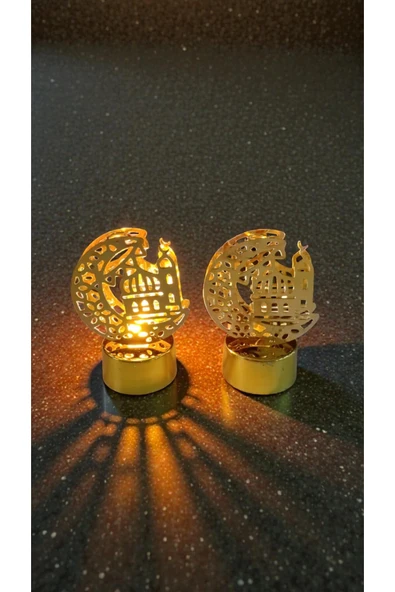 FAMEMUS ACCESSORY Razaman Özel Pilli 8cm boyutunda Mumluk 1 adet gönderim ürün görseli 1