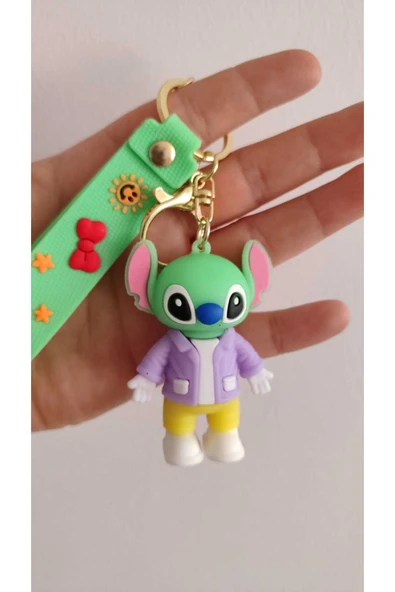 FAMEMUS ACCESSORY Stitch Silikon Anahtarlık Büyük Boy Çanta Aksesuar ürün görseli 1