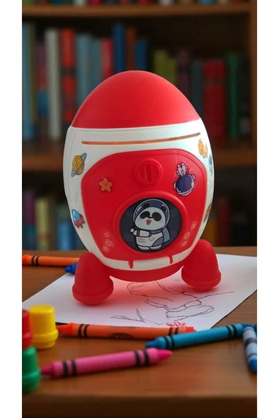 FAMEMUS ACCESSORY Roket Şeklinde Kilitli Kumbara 20 cm ürün görseli 1