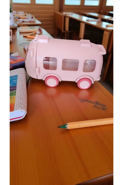 FAMEMUS ACCESSORY Otobüs Şeklinde Matara Pembe Renk ürün görseli 1