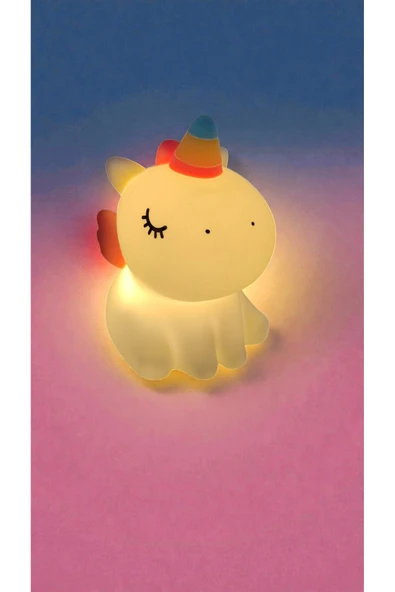 FAMEMUS ACCESSORY Unicorn Dekoratif Masa Gece Lambası Boyut:16cm ürün görseli 1