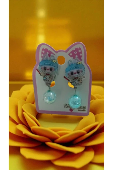 FAMEMUS ACCESSORY Sevimli Labubu Figür İçi Simli Sallantılı Boncuk Klipsli ürün görseli 1