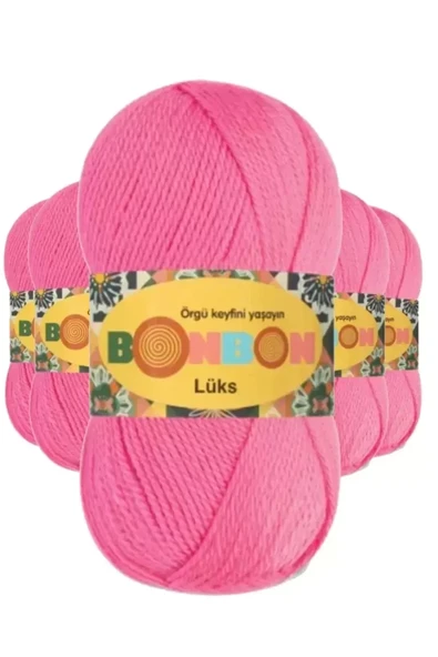 5 Adet Lüks Patik İpi Yünü Pembe 98230 - bonbon mudanis ürün görseli 1